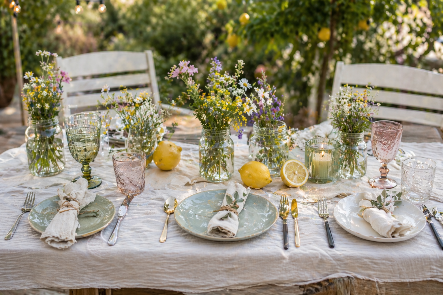 Sommer Tischdeko für draußen: 12 einfache Ideen für deine Gartenparty