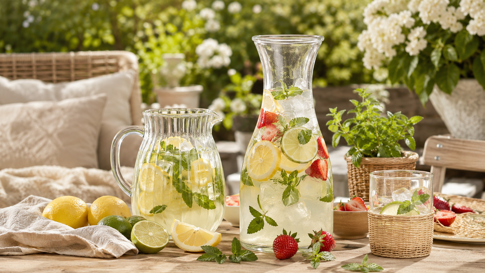 Kannen und Karaffen: Sommerliche Erfrischung stilvoll servieren – mit Rezept für hausgemachte Zitronenlimonade ☀️🍋