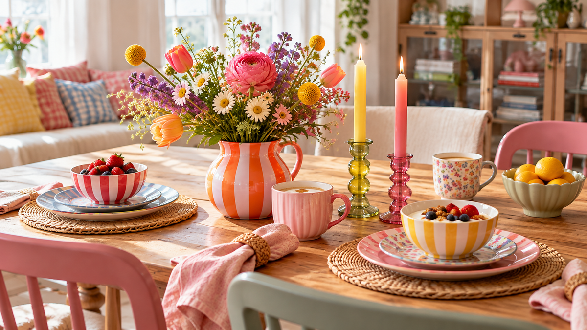 Dopamine Decor: Buntes Geschirr richtig kombinieren – so gelingt Mix & Match