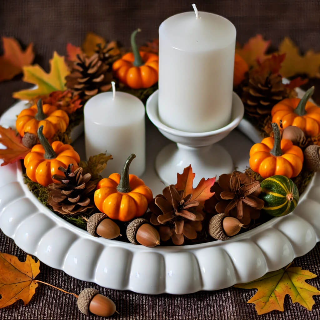 räder Porzellankranz dekorieren: Herbstliche DIY-Deko mit kreativen Ideen für deine Herbstdekoration
