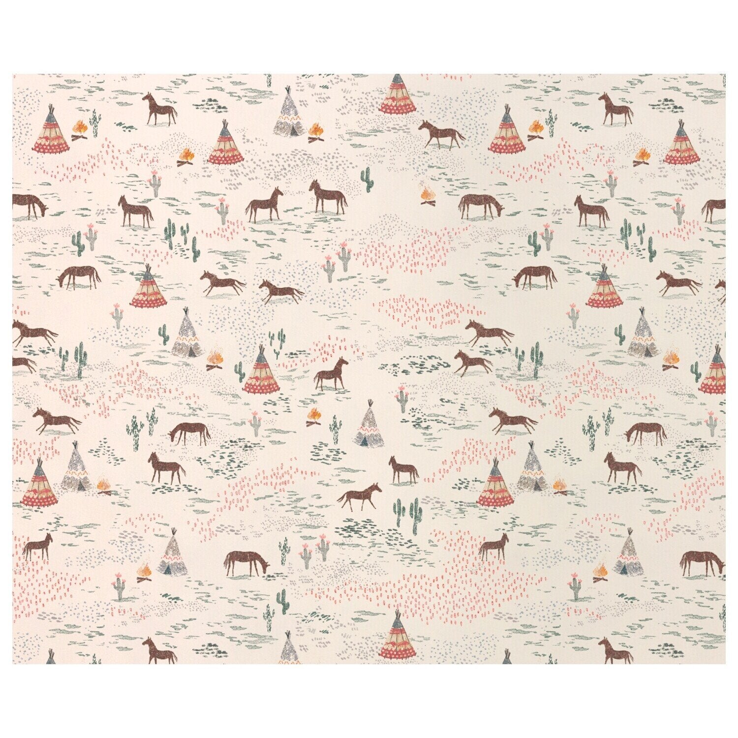 Geschenkpapier "Chevaux heureux" - 10 m (Bunt) Maileg