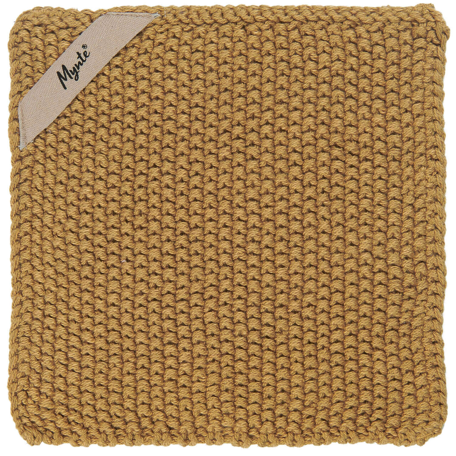 Mynte - Topflappen "Knitt" (Mustard)