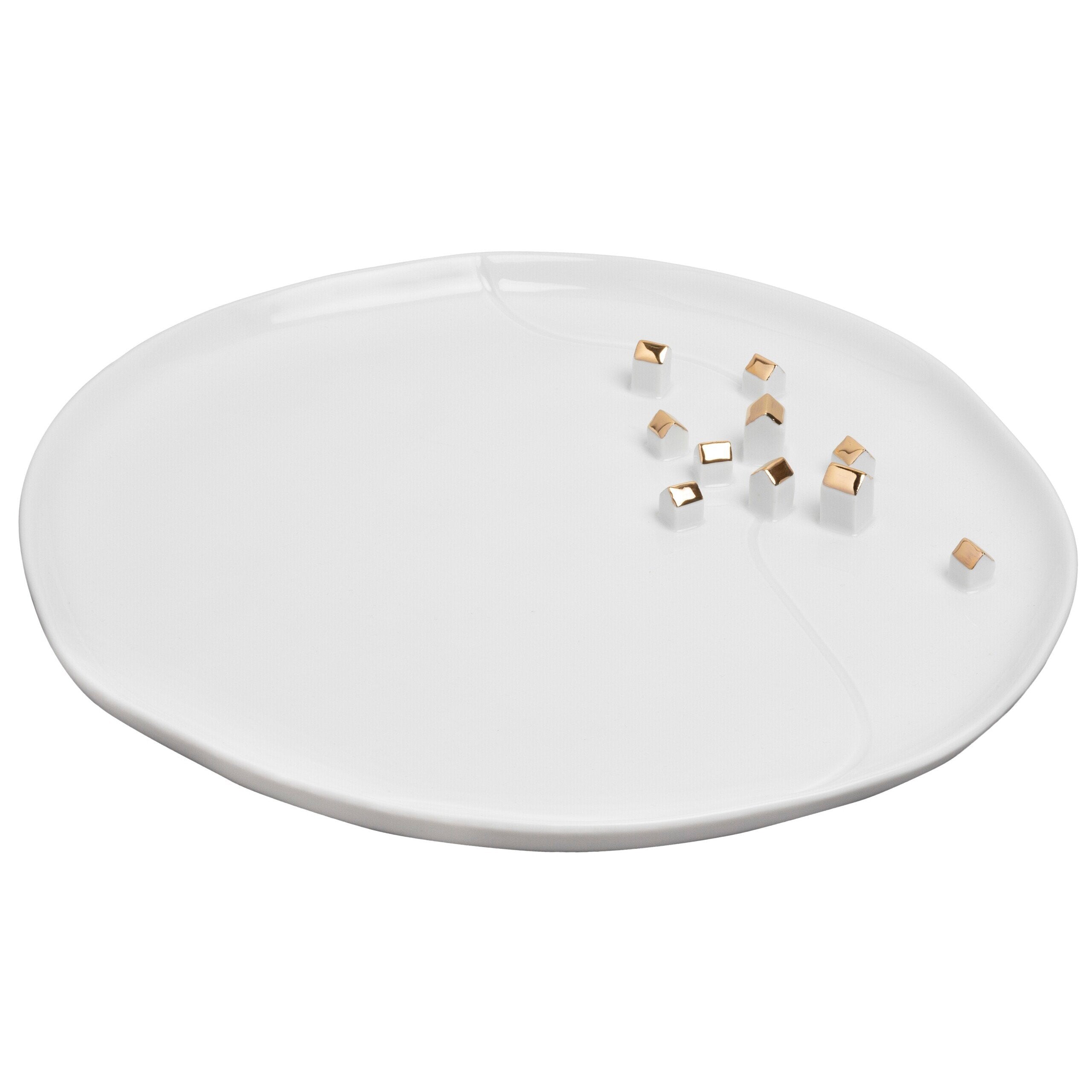 Teller "Dorf - Porzellangeschichten" (Gold) räder Design