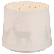 Windlicht "Schattenspiel - Reh" (Weiß/Gold) räder Design