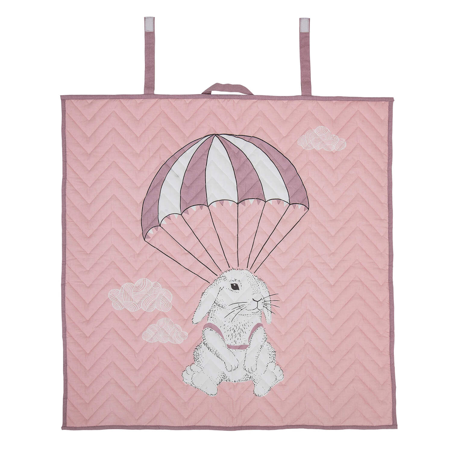 Babydecke "Häschen" 100x100 cm (Rosa)