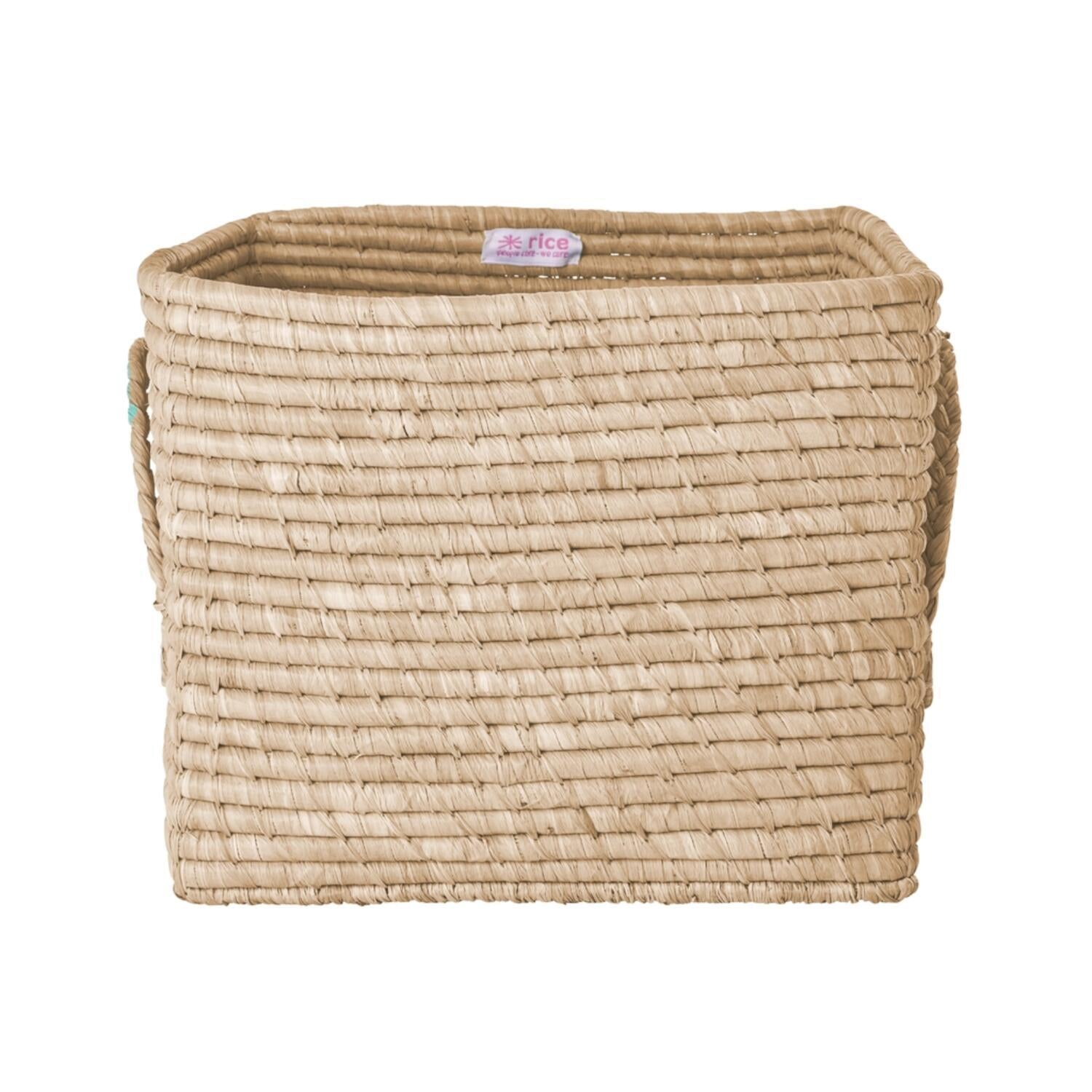 Aufbewahrungskorb quadratisch mit Griffen - 30 cm (Natur) Rice