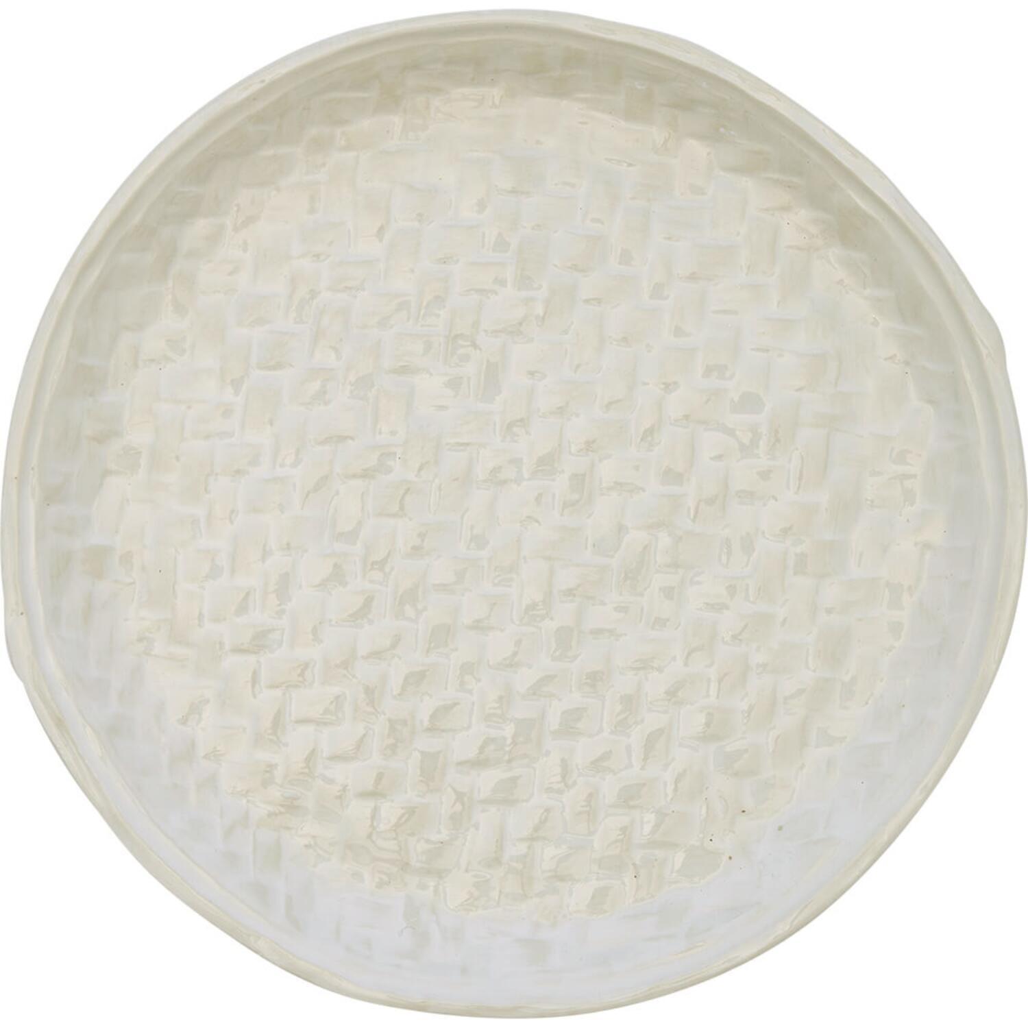 Frühstücksteller "Woven" - 22 cm (Off White) GreenGate