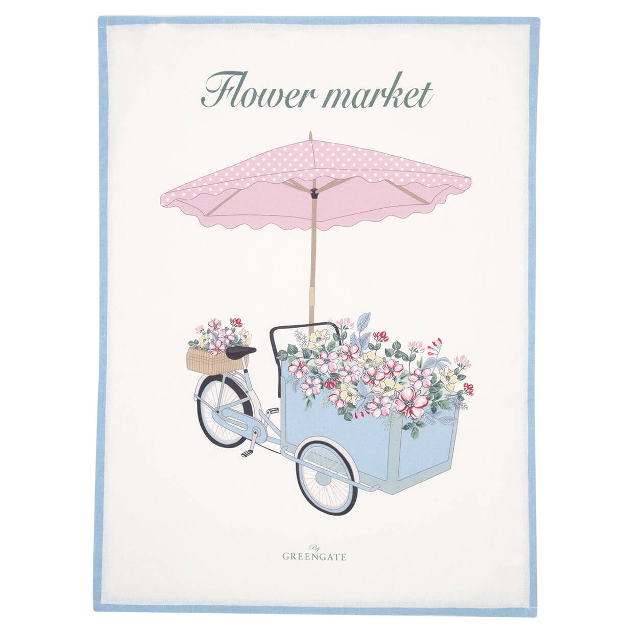 Geschirrtuch "Portia Flowers" - 70x50 cm (Weiß) GreenGate