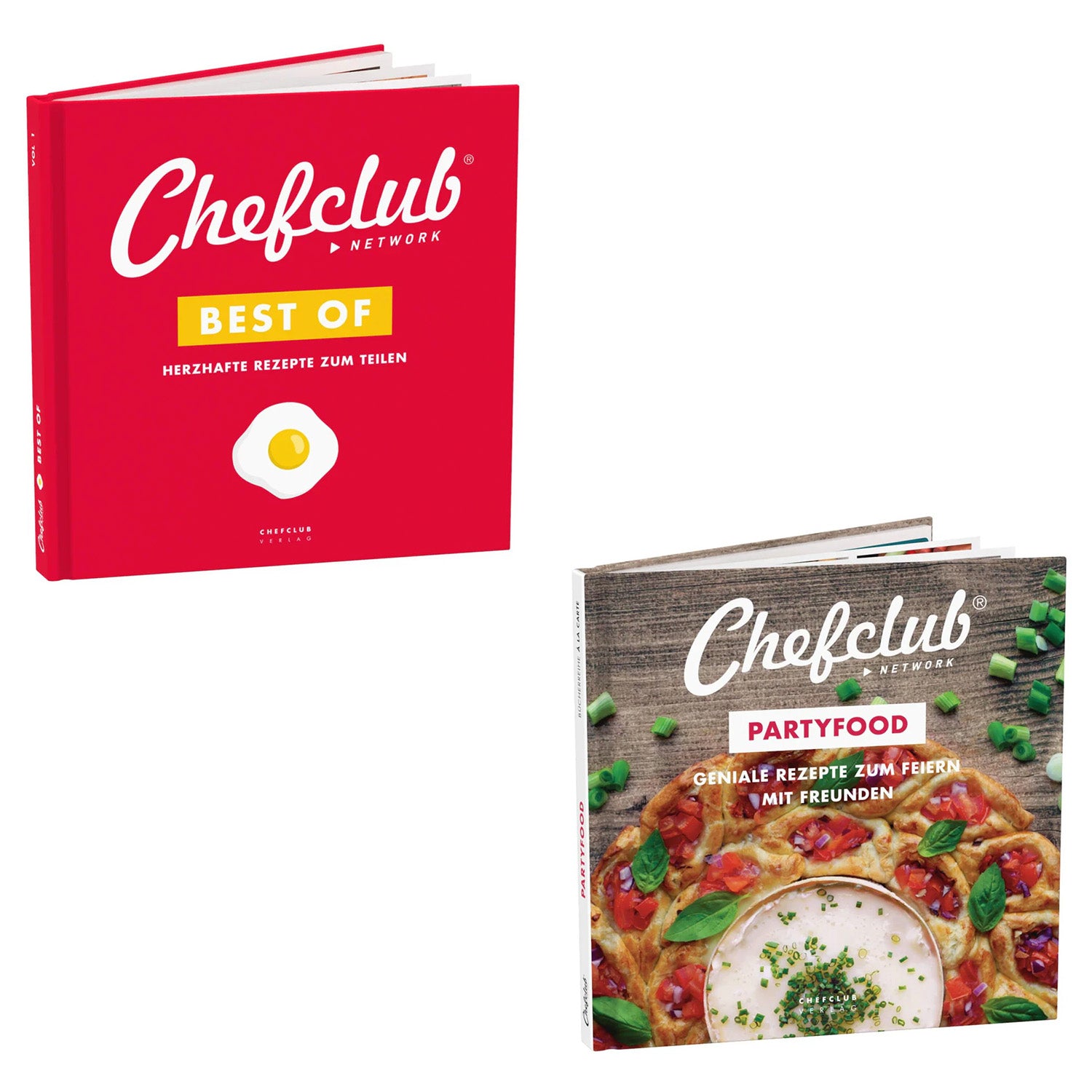 Kochbuch Vorteilsset aus "Chefclub Das Best Of, Vol.1 + Chefclub Partyfood" (Bunt)