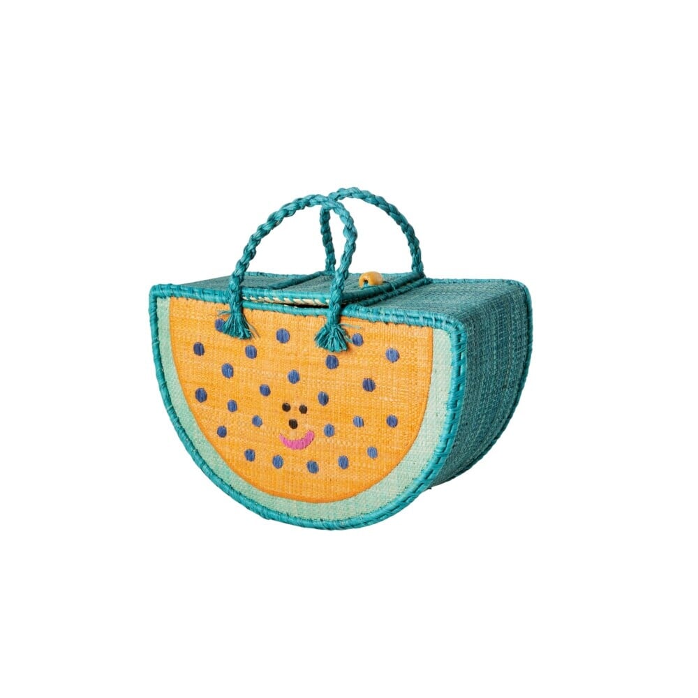 Tasche aus Raffia "Watermelon/Wassermelone" - Klein Rice