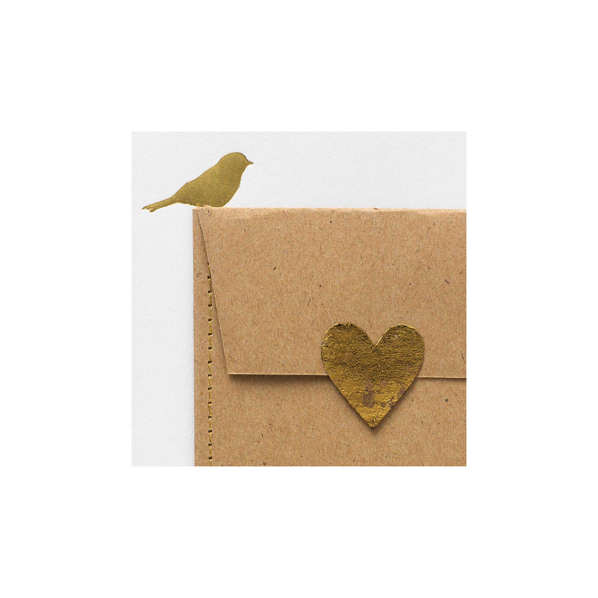 Glückwunschkarte Gutscheinkarte "Happy Birthday" - 12x17 cm (Herz/gold) räder Design