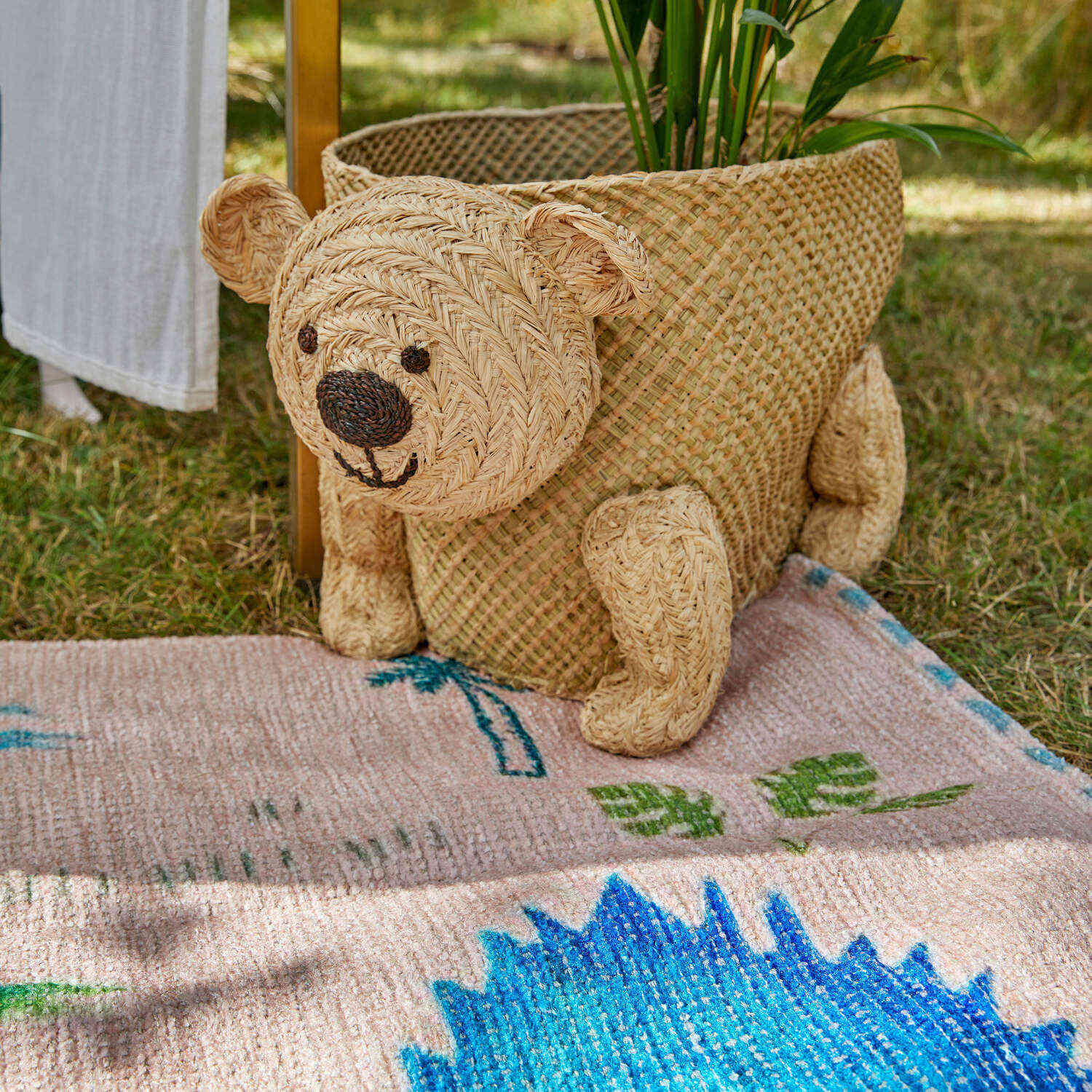 Kinder-Teppich "Dinosaurs - Dinosaurier" - 180x120 cm (Beige/Blau) Rice