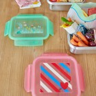 Lunchbox aus Edelstahl "Candy Stripes" - Quadratisch Rice