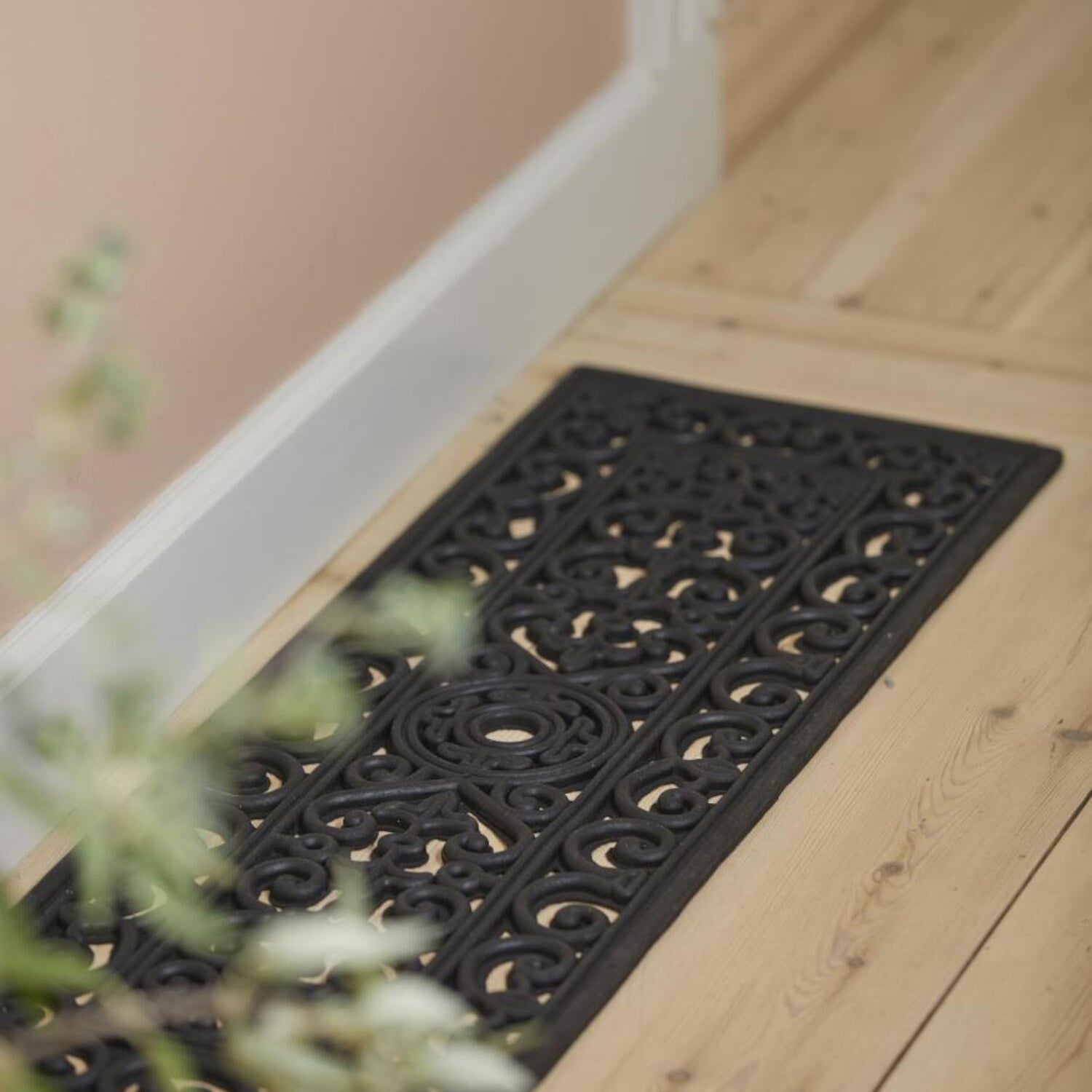 Türmatte aus Gummi - 75x25x0,8 cm (Schwarz) Ib Laursen