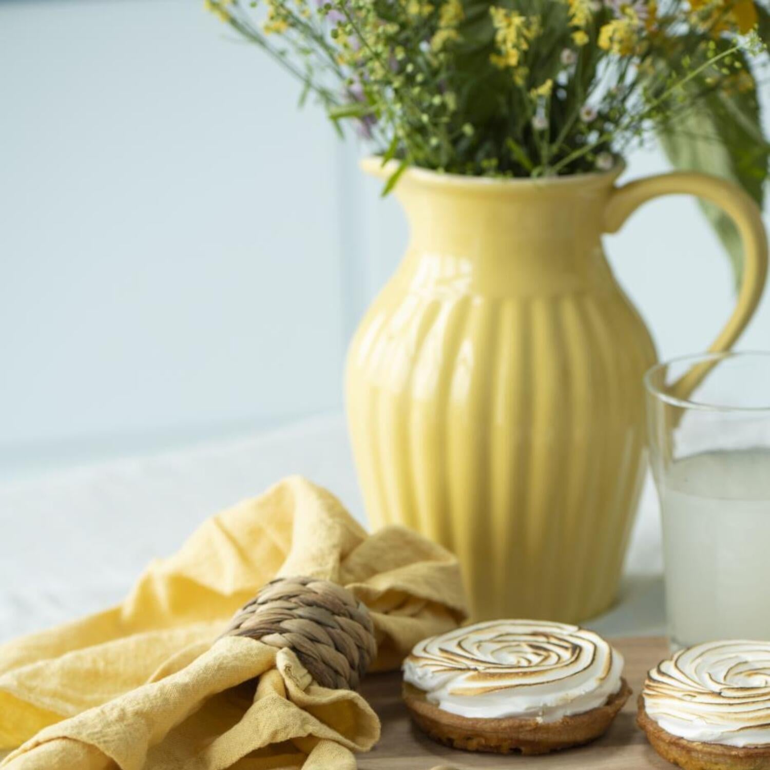 Geschirrtuch "Freja" - 70x50cm (Zart Gelb) Ib Laursen