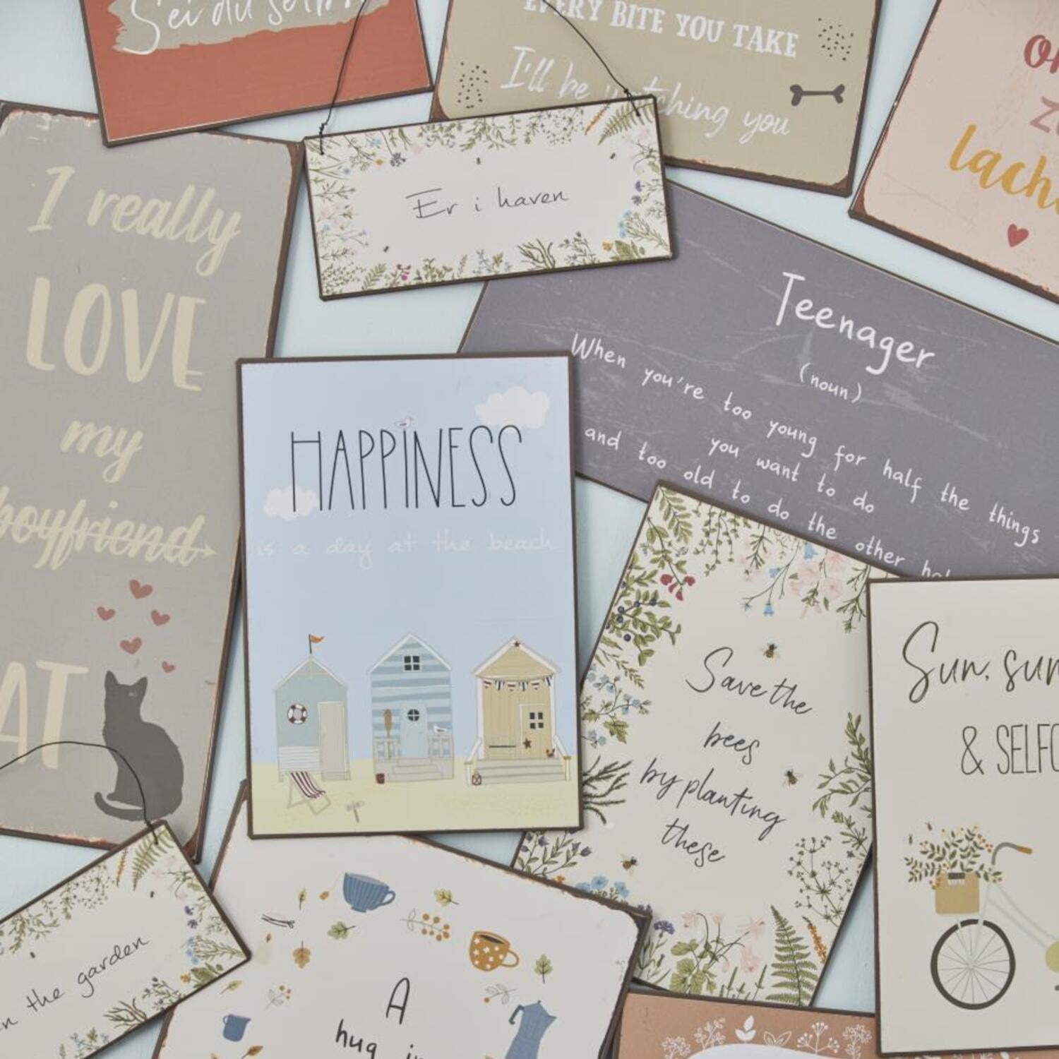 Metallschild "Sun, summer and selfcare" - 20x14 cm Ib Laursen