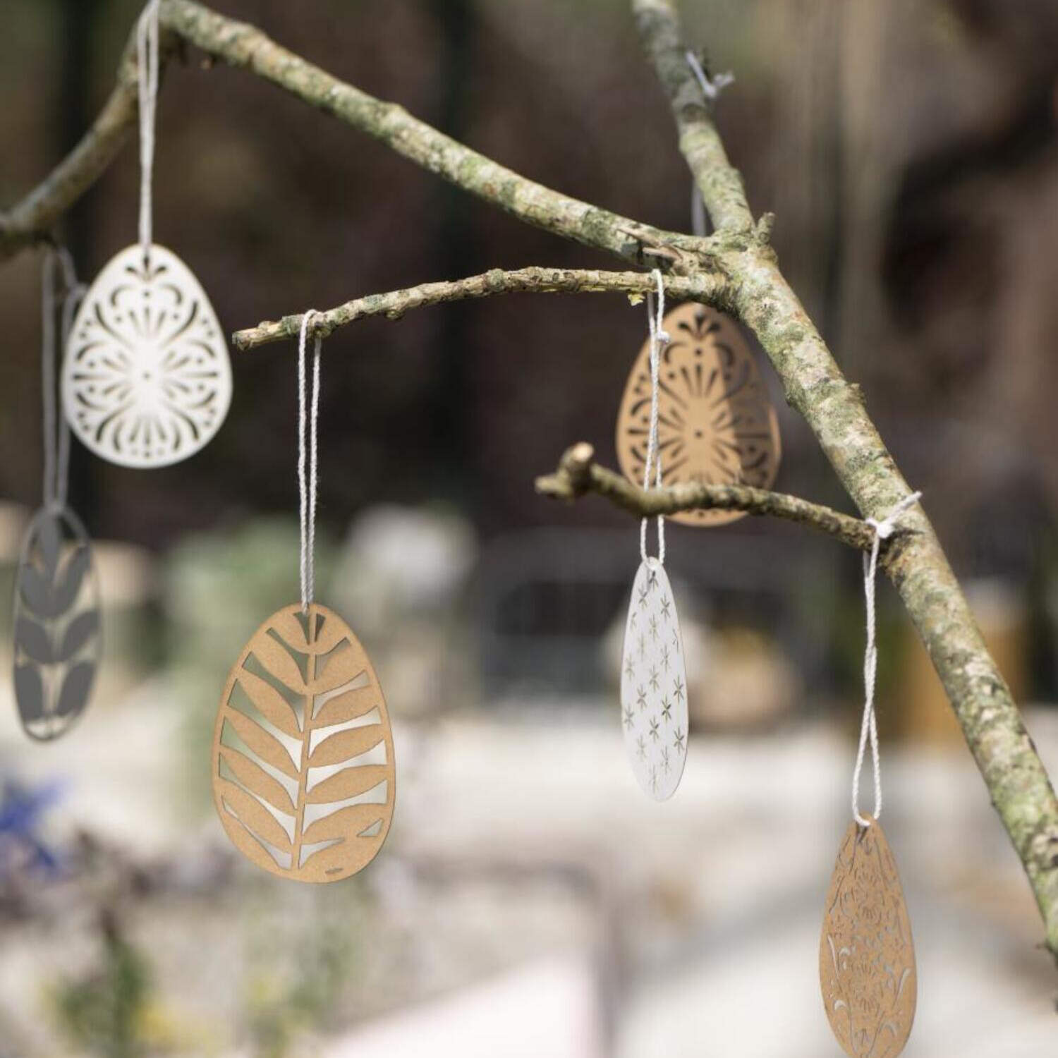 Scherenschnitt im 4er-Set "Ei" (Braun) Ib Laursen