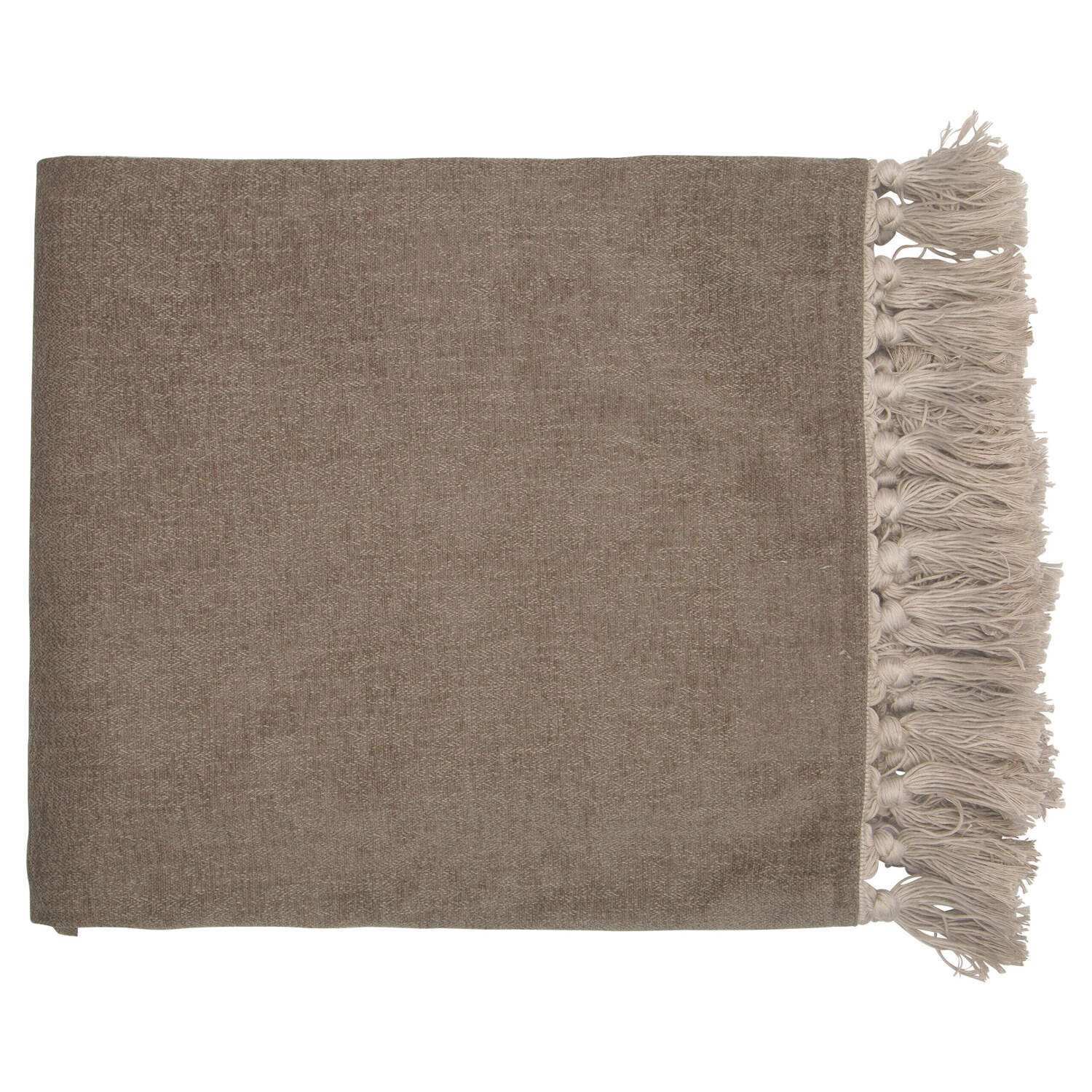 Decke mit Fransen - 180x130cm (Dusty taupé) GreenGate