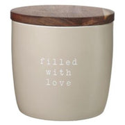 Dose "filled with love" - 15x14,5 cm (Nude)