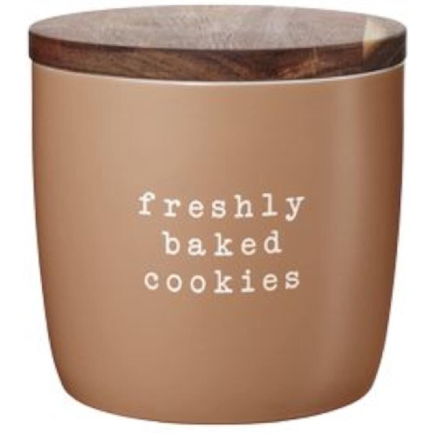 Dose "freshly baked cookies" - 15x14,5 cm (Braun)
