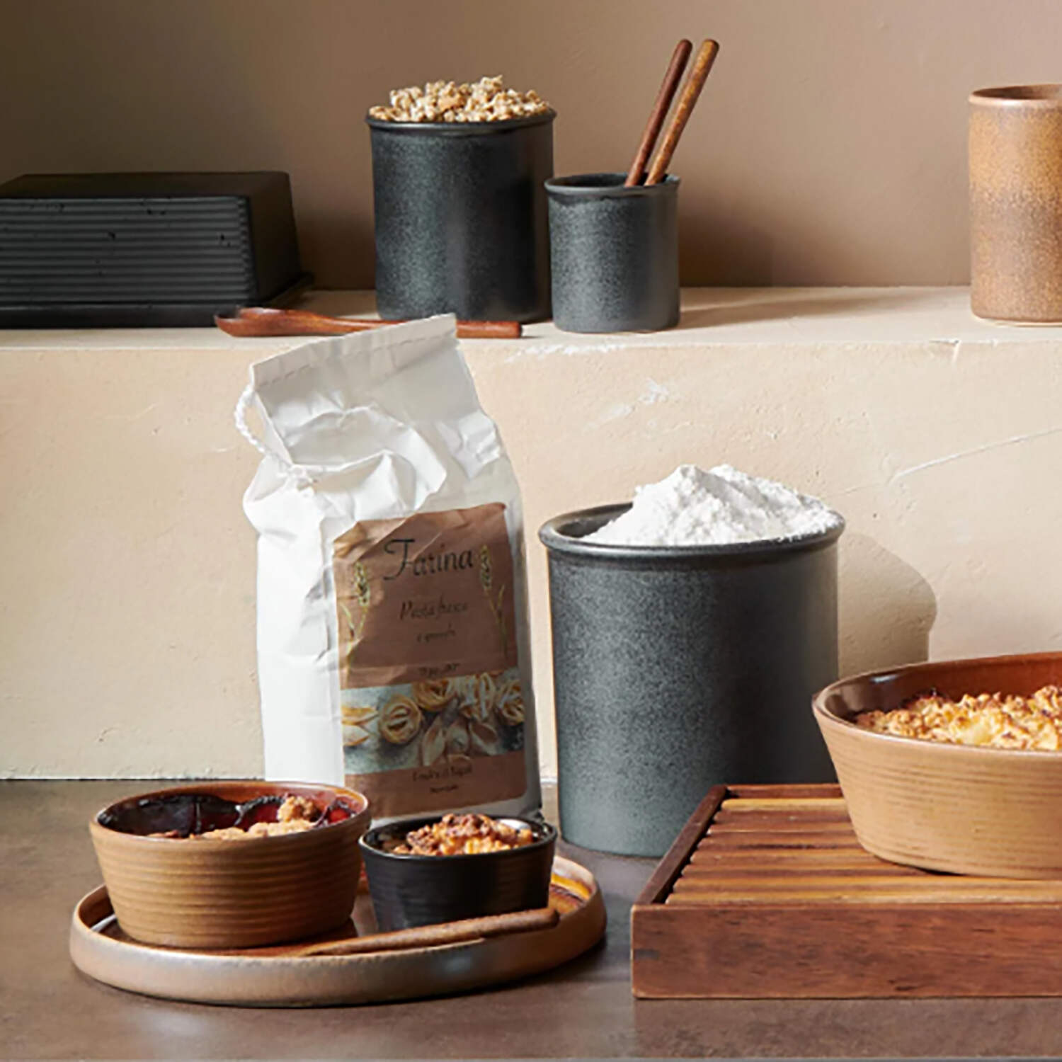 Vorratsdose - 9,5 cm (Schwarz/Transparent)