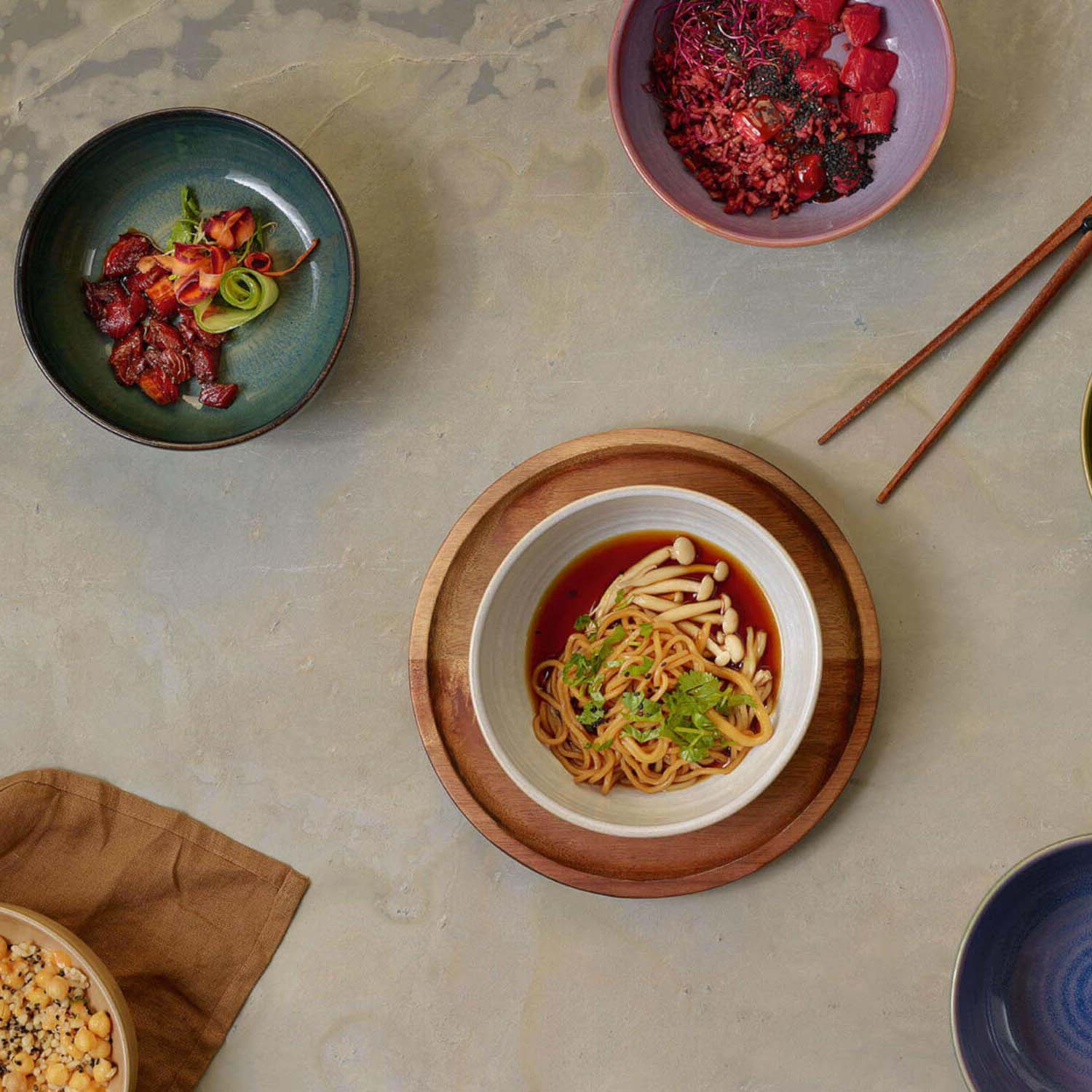 Poke Bowl Schüssel "Ocean" - 18 cm (Dunkelblau)