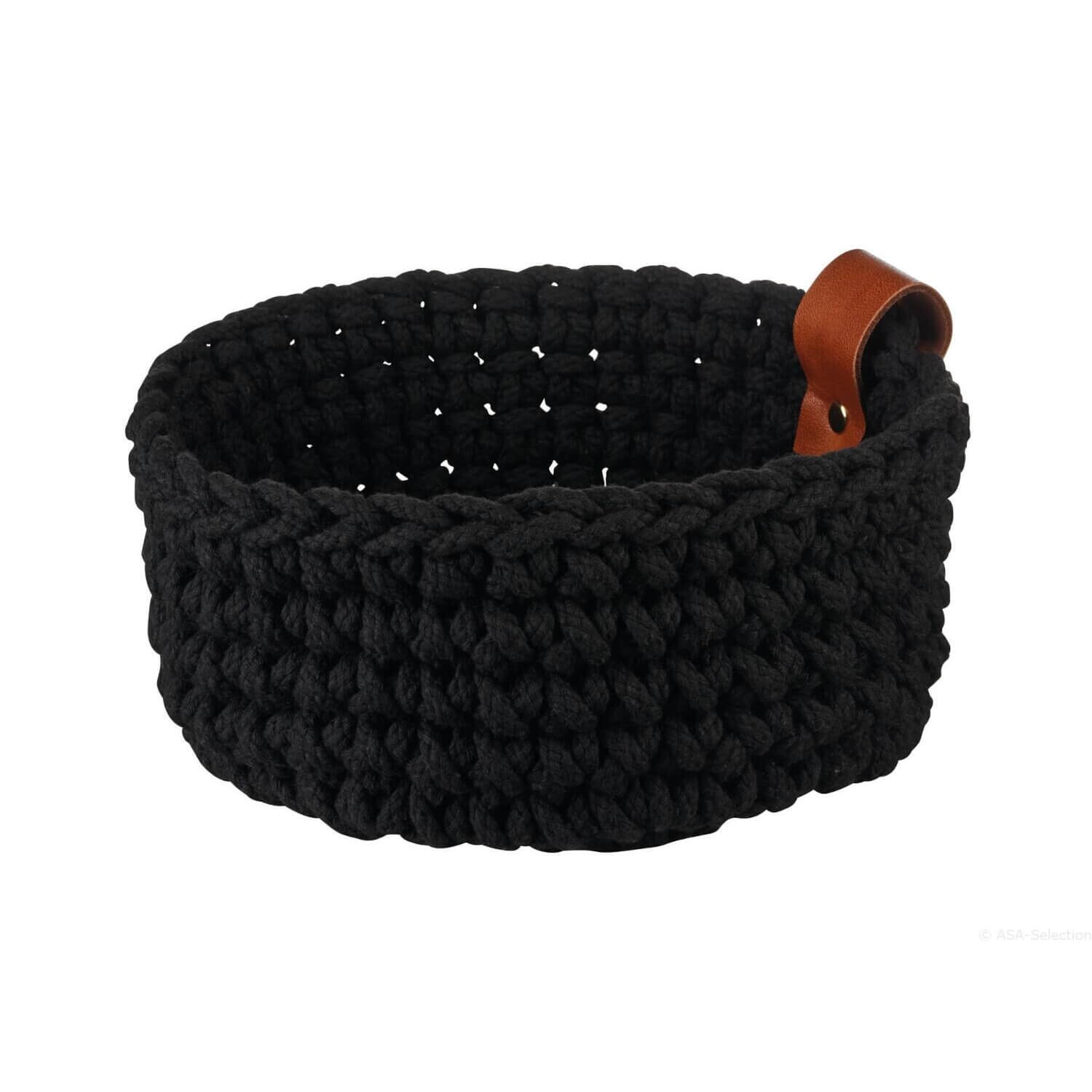 Häkelkorb - 17 cm (Schwarz)