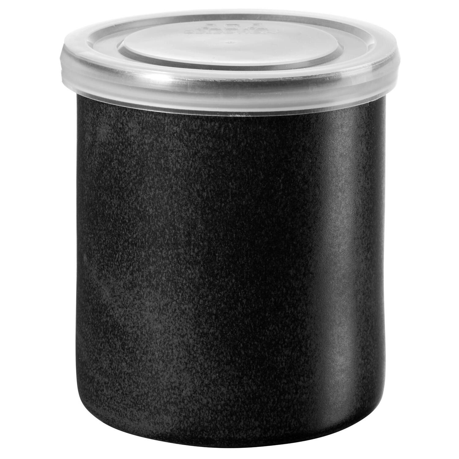 Vorratsdose - 9,5 cm (Schwarz/Transparent)