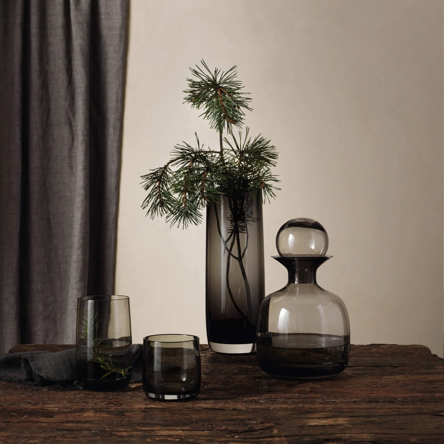 Vase - 10,5 x 29 cm (Grau)