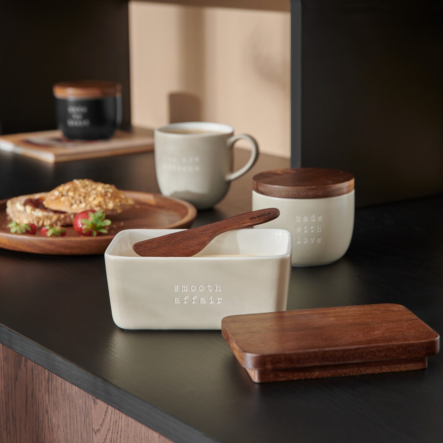 Butterdose "smooth affair" - 15x10x7,8 cm (Nude)