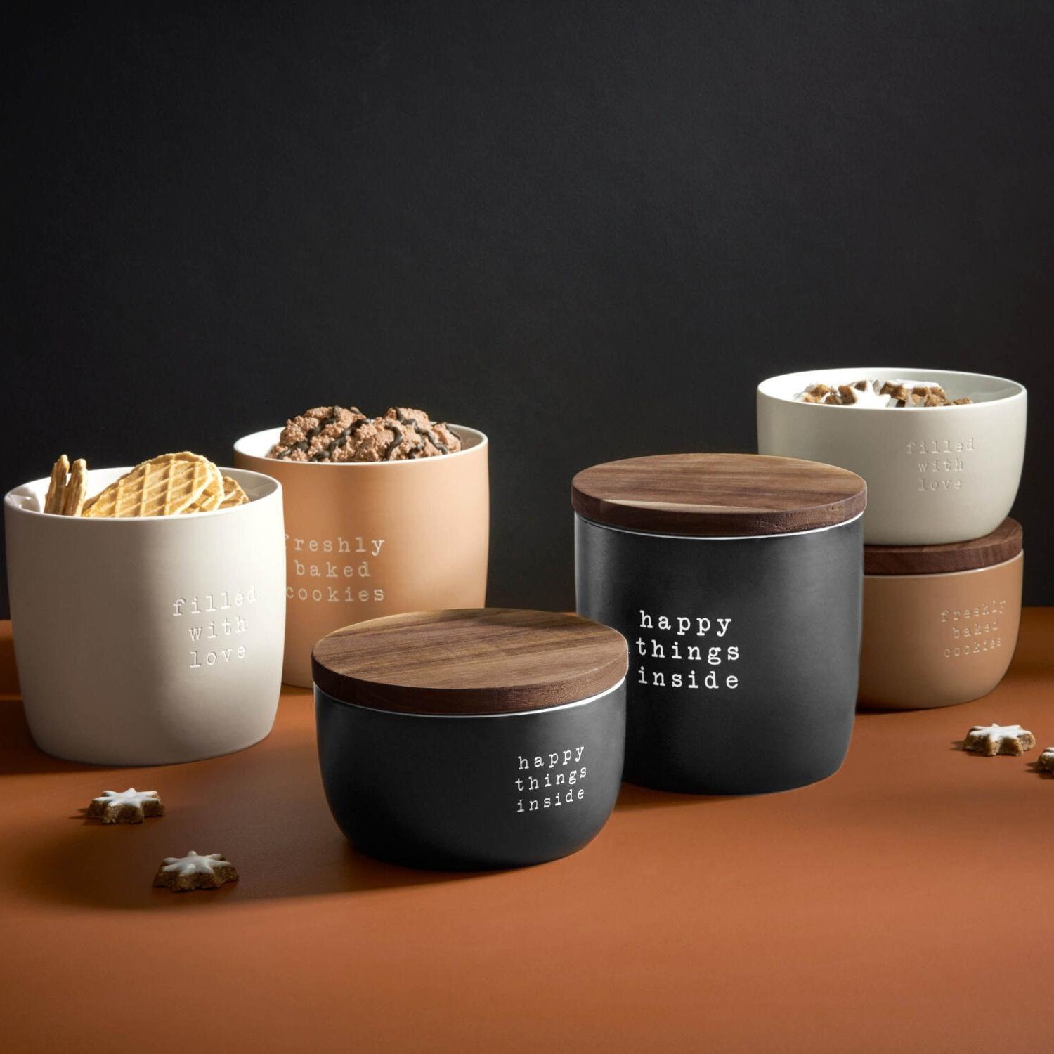 Dose "freshly baked cookies" - 15x14,5 cm (Braun)