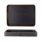 Serviertablett "Leyton" - 50x6x38 cm (Schwarz)