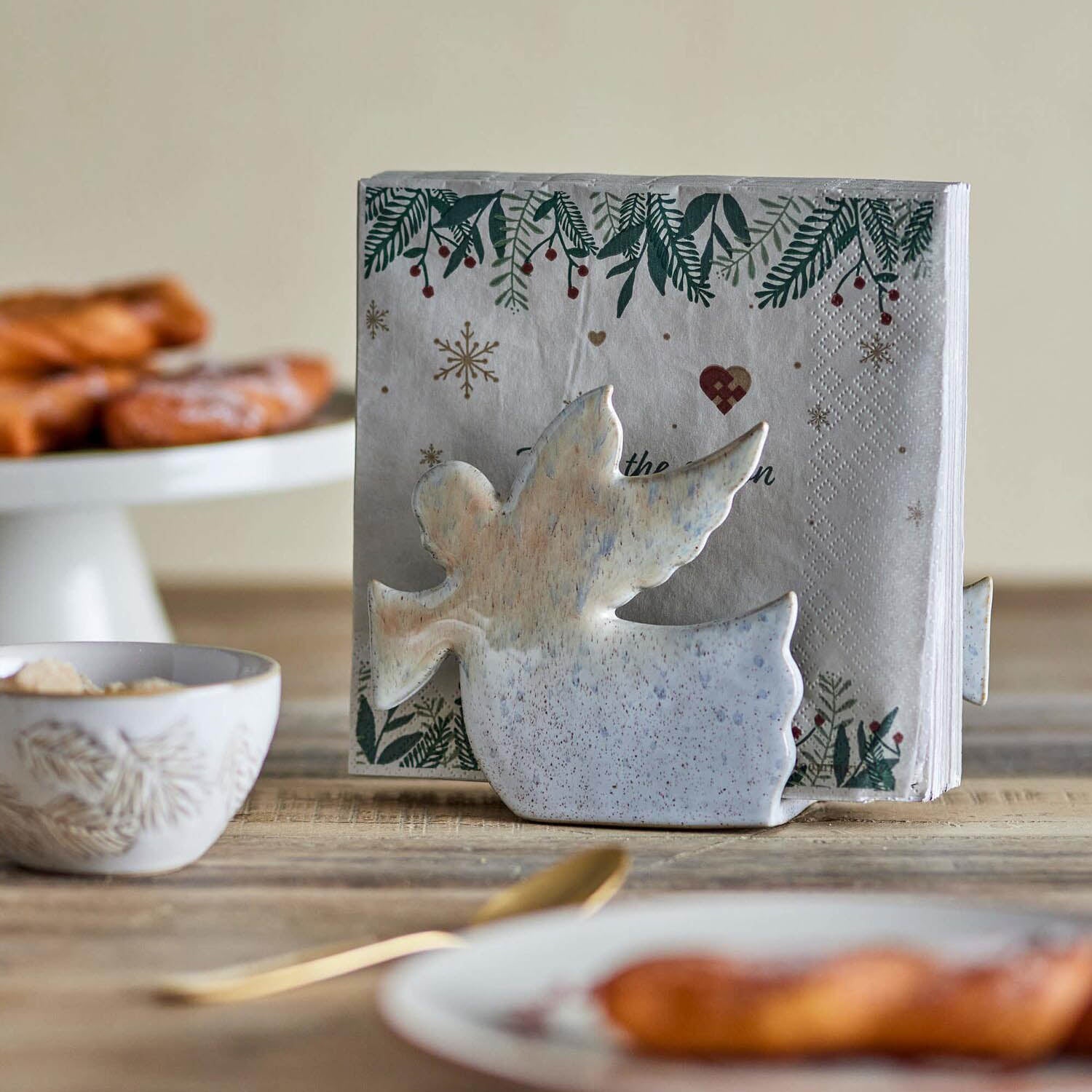 Serviettenhalter "Cherub" - 16x12x6,5 cm (Natur)