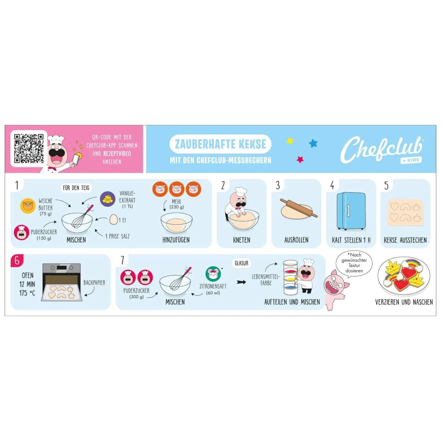 Back-Set für Kinder "Backe, backe Kekse" - 3-tlg.