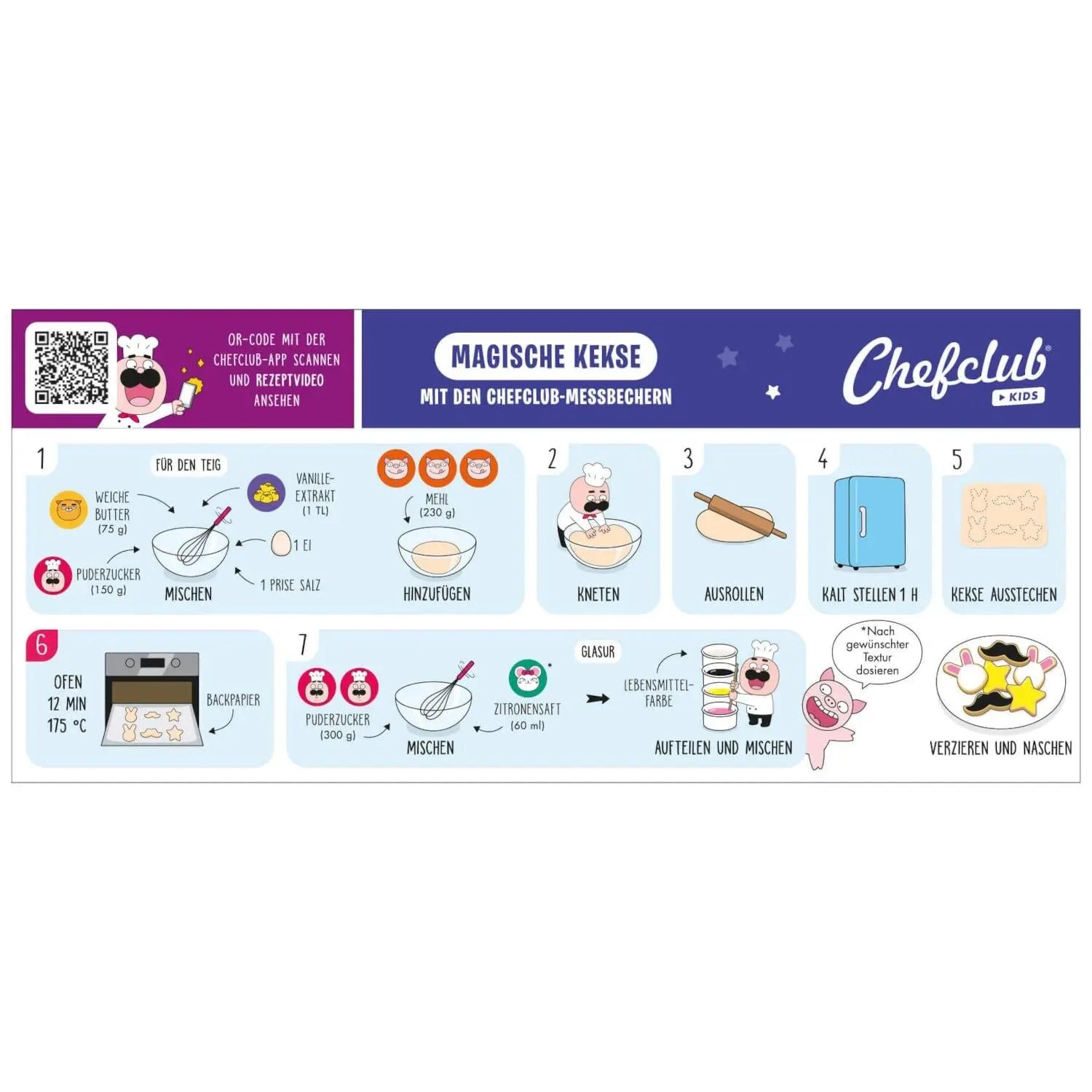 Back-Set für Kinder "Backe, backe Kekse" - 3-tlg.