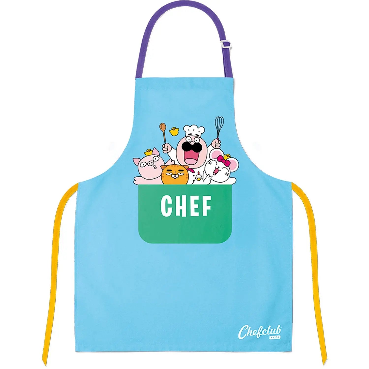 Kinderschürze aus Bio-Baumwolle (Bunt)