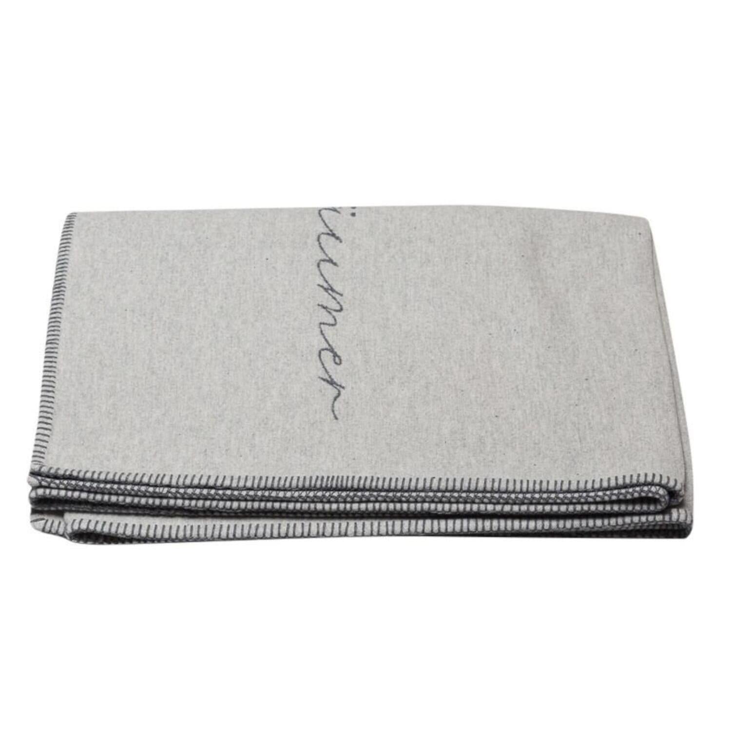 Baumwolldecke "JADE - Tagträumer" - 200x150 cm (Filz)