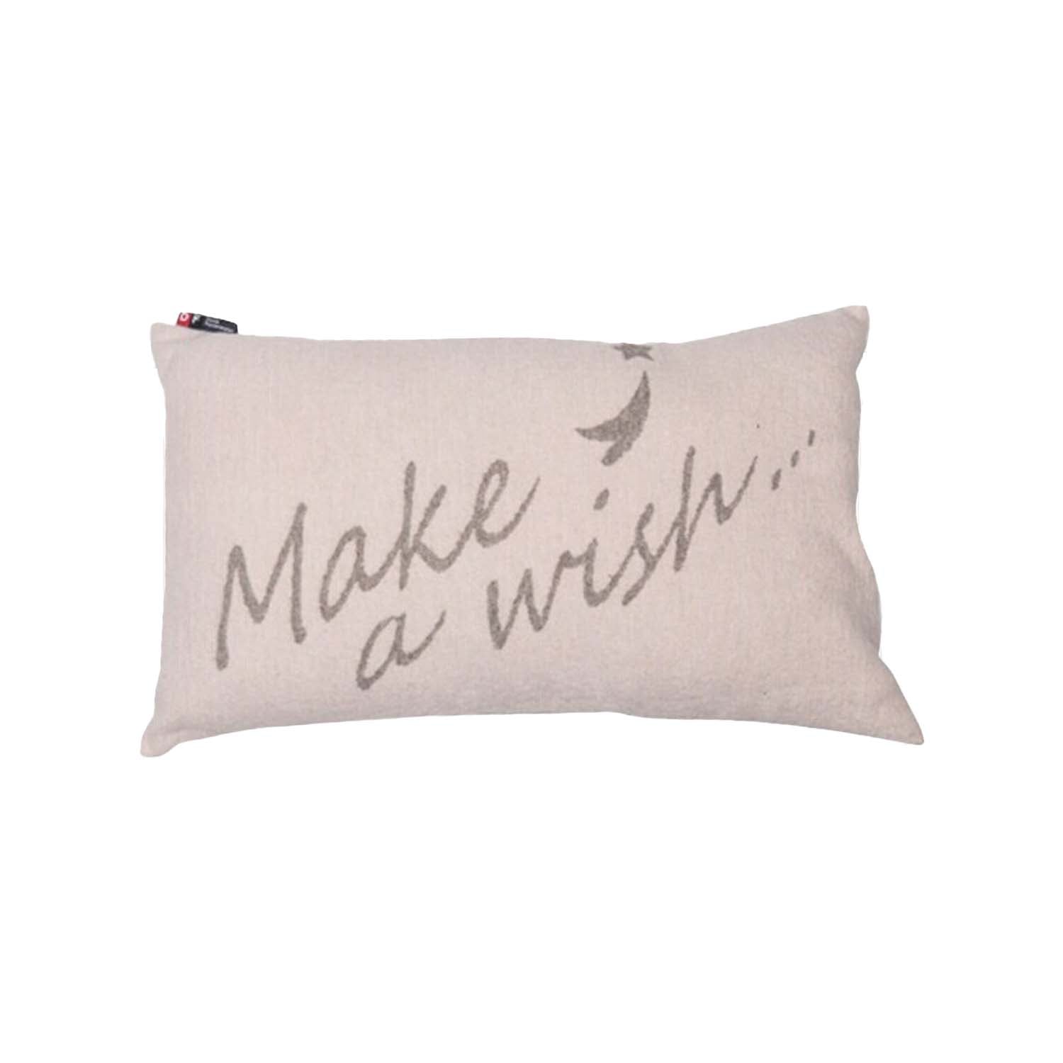 Kissenhülle "Silvretta - make a wish" - 50x30 cm (Sand)