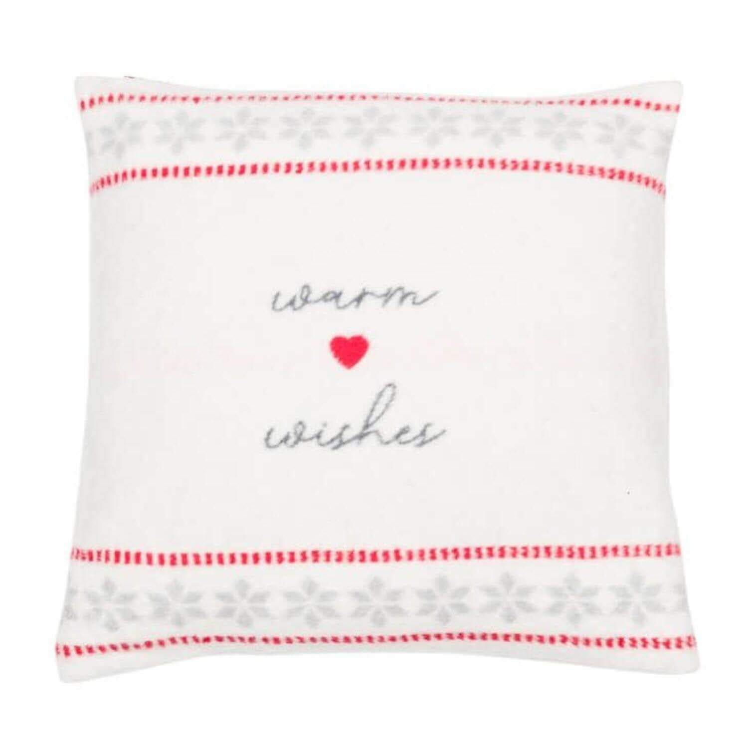 Kissenhülle "Savona - warm wishes" - 50x50 cm (RohWeiß)