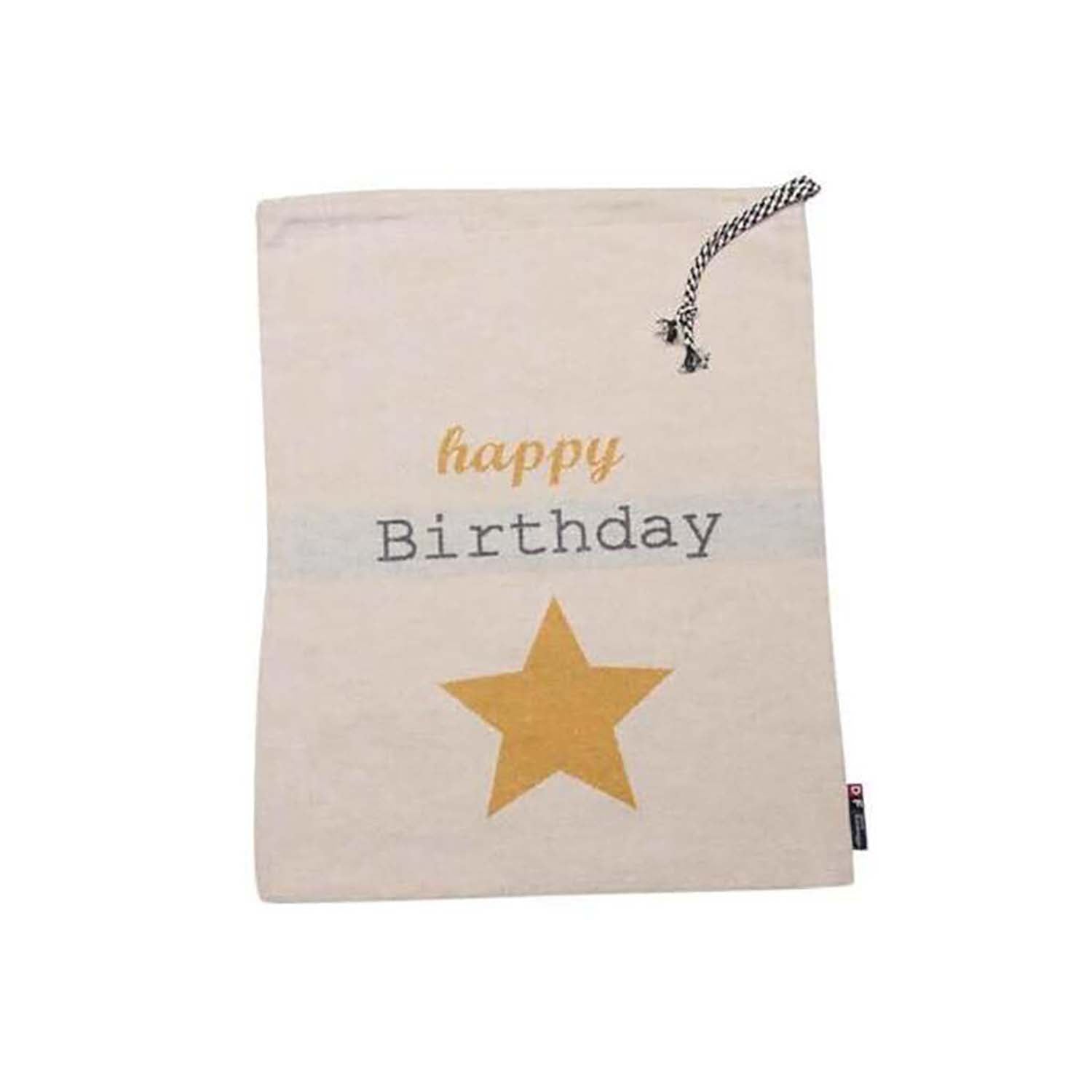 Beutel "ECO - Happy Birthday"" - 50 x40 cm (RohWeiß)