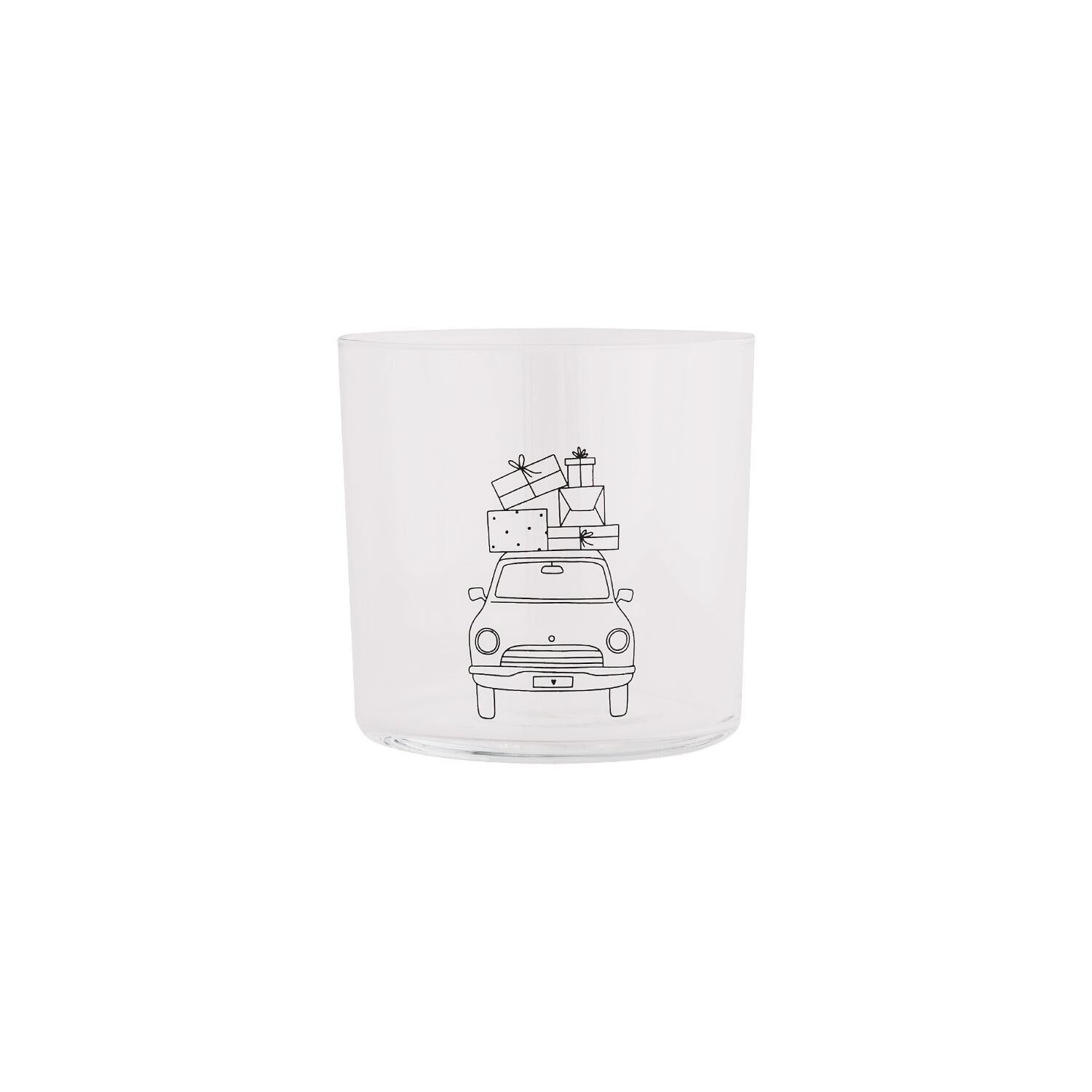 Trinkglas "Weihnachtsauto" - 350 ml (Transparent)