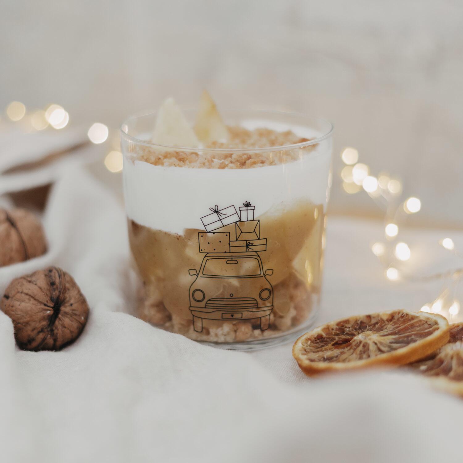 Trinkglas "Weihnachtsauto" - 350 ml (Transparent)