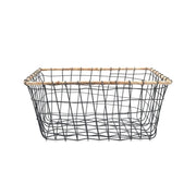 Drahtkorb eckig (Schwarz/Natur) Eulenschnitt