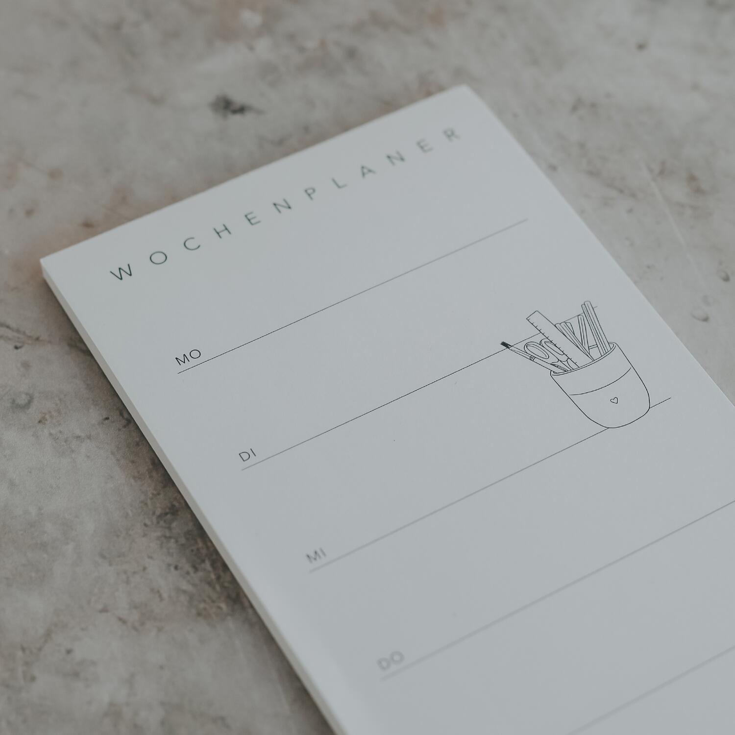 Block "Wochenplaner" (Weiß) Eulenschnitt