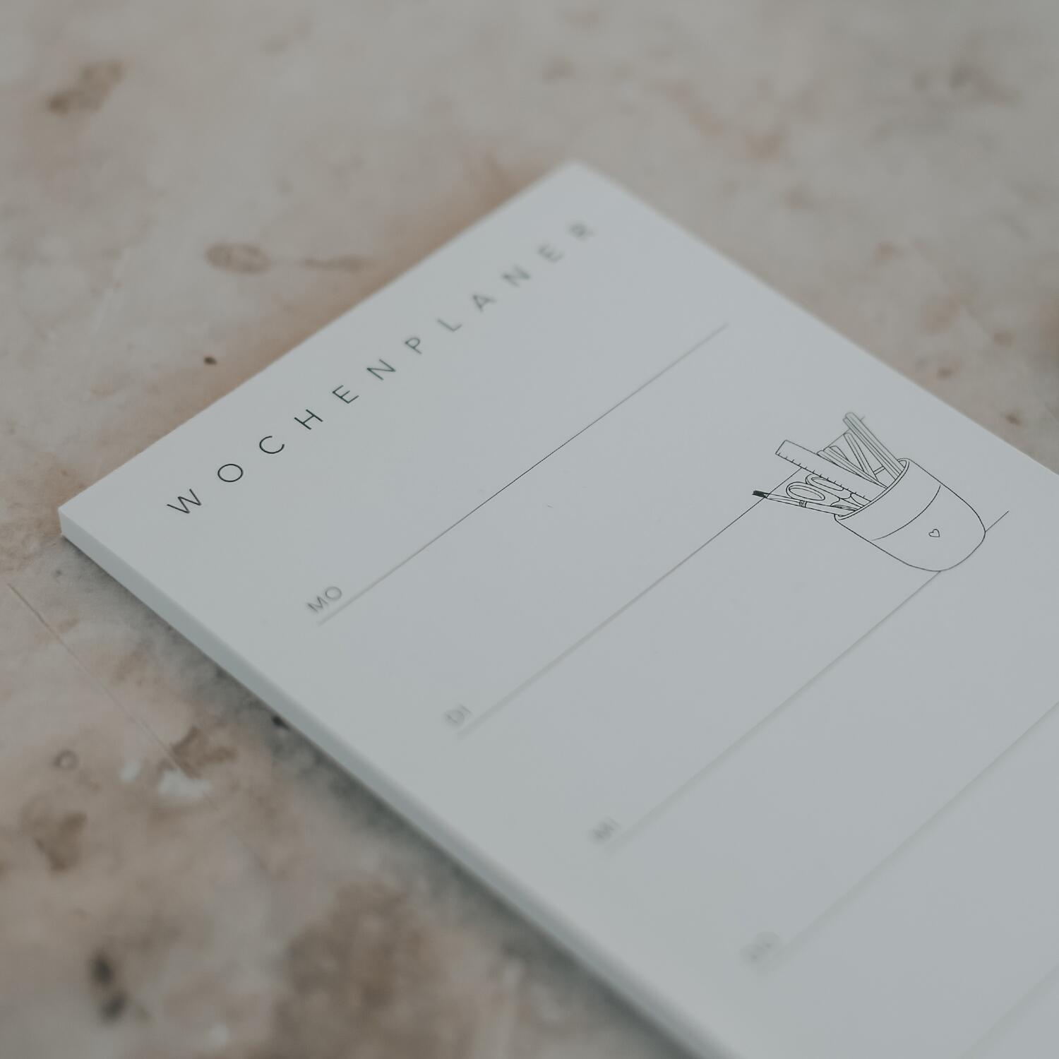 Block "Wochenplaner" (Weiß) Eulenschnitt