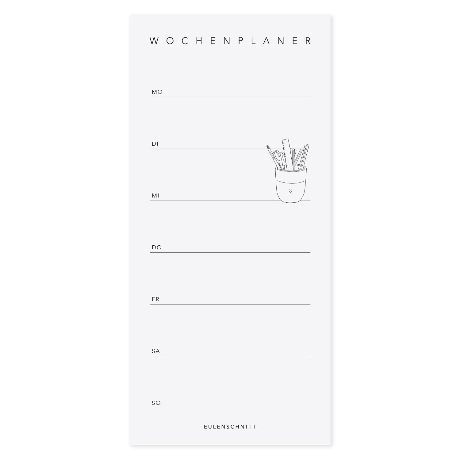 Block "Wochenplaner" (Weiß) Eulenschnitt