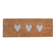Kleine Kokosmatte "Kleine Herzen" - 25x75 cm (Natur) Eulenschnitt