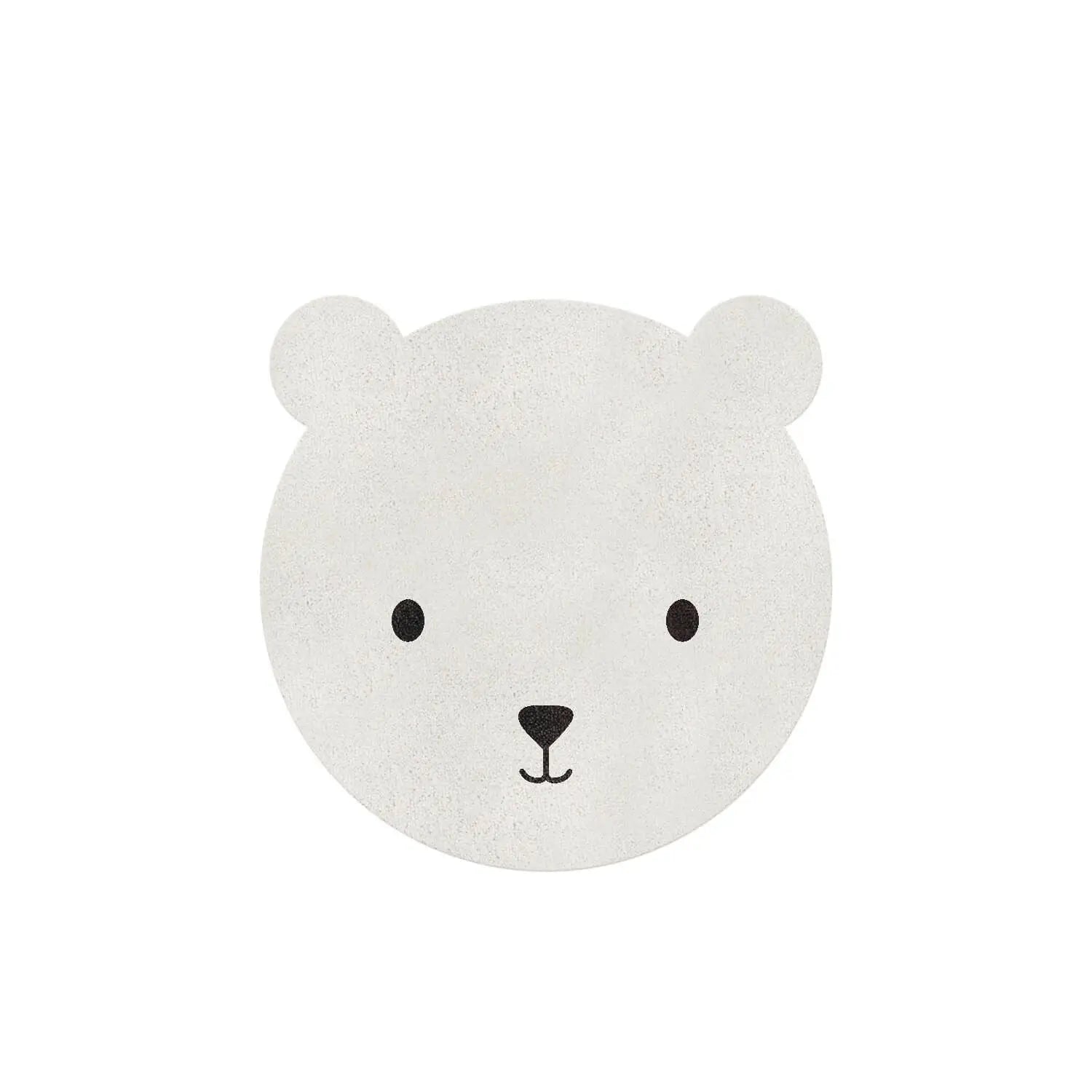 Kinderteppich waschbar "Bär" - 67 cm (Creme) Eulenschnitt