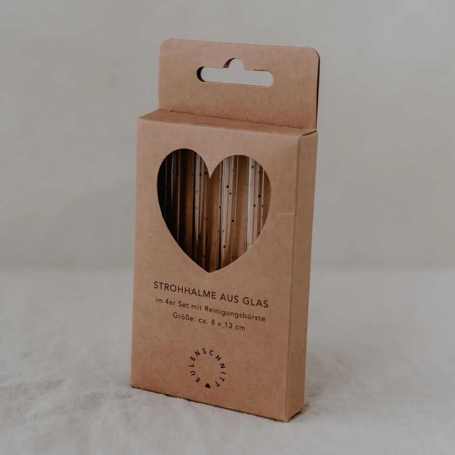 Glas-Strohhalme "Punkte" im 4er-Set - 13 cm (Transparent) Eulenschnitt