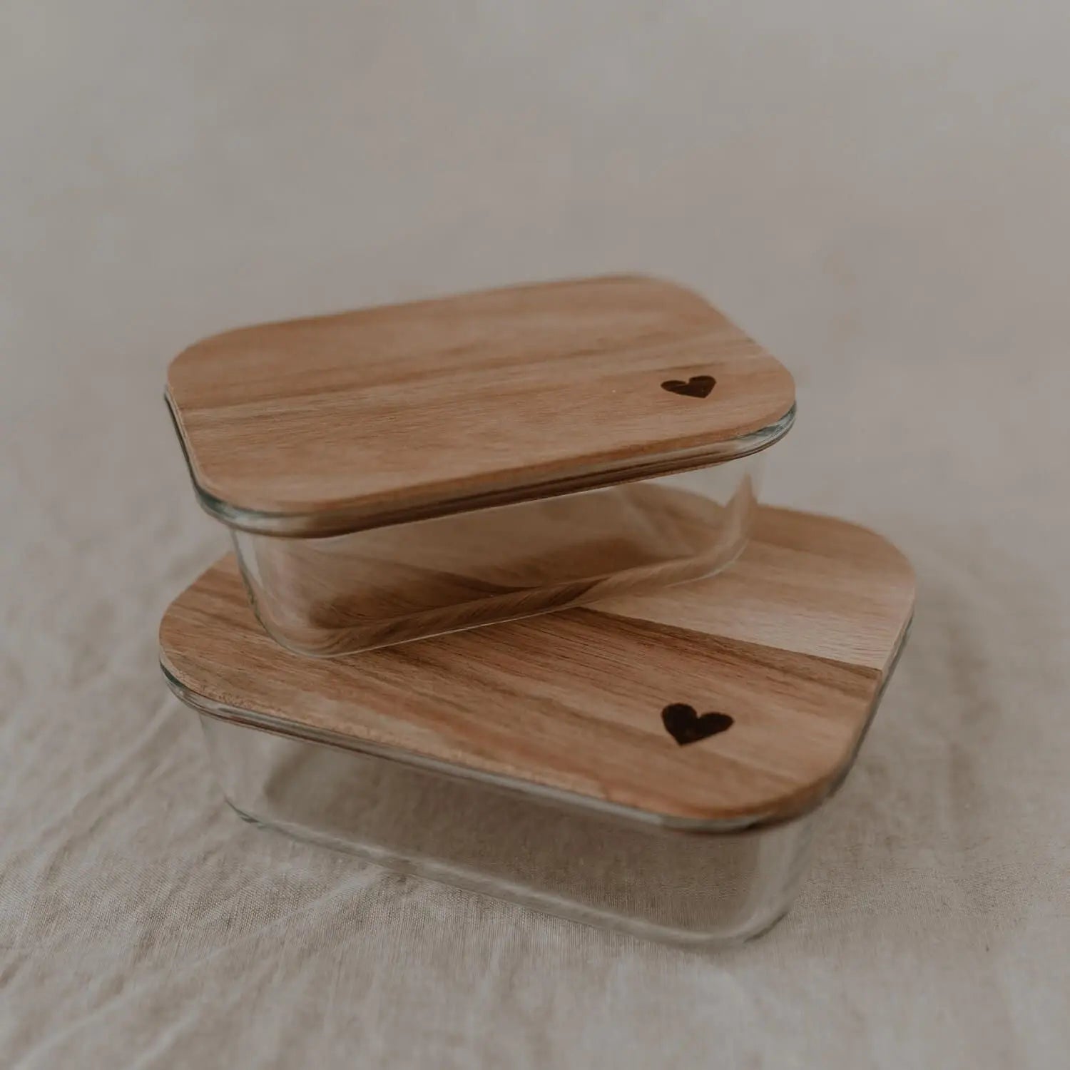 Vorratsbehälter "Herz" (Transparent) Eulenschnitt